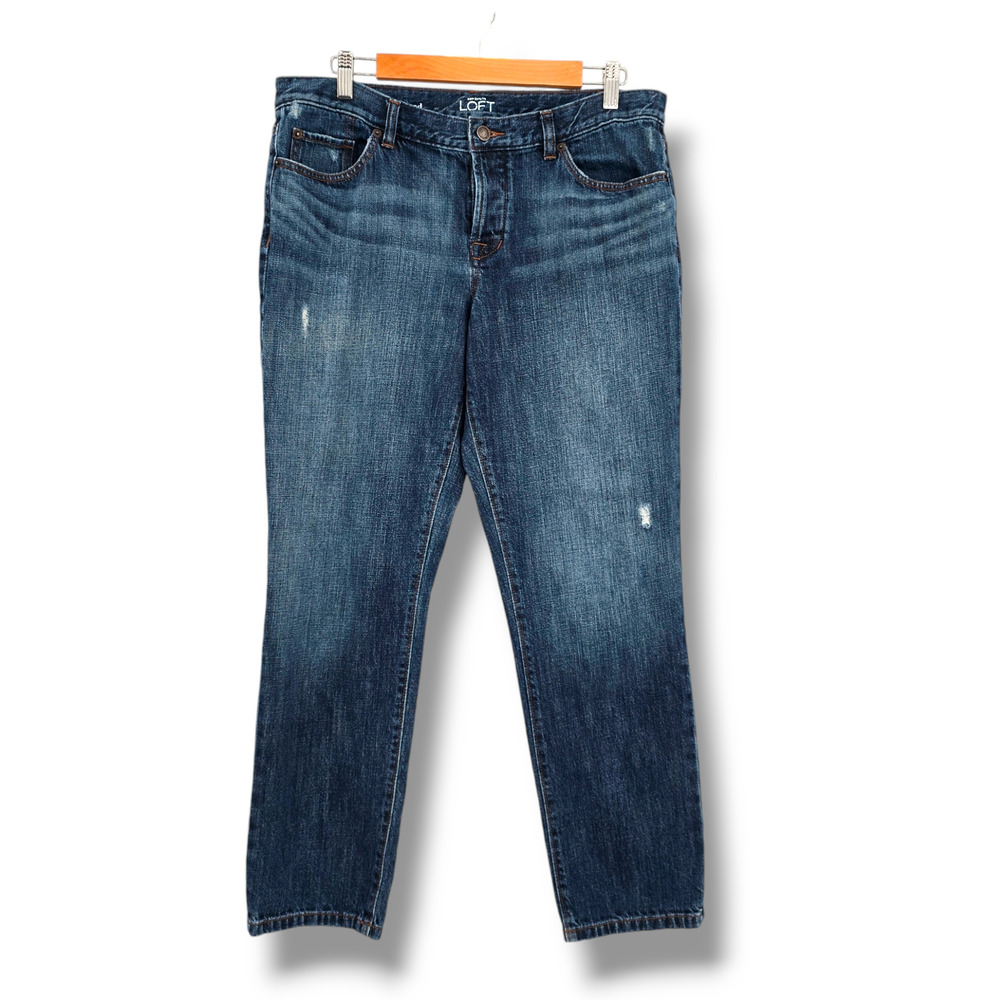 LOFT Women's Boyfriend Jeans - Dark Blue